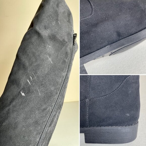 Macy's Style & Co Flawed Hayley Over-The-Knee Faux Suede Zip Boots Size 6 - Picture 9 of 16